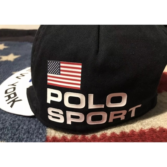 Vintage RALPH LAUREN POLO SPORT USA CYCLING NEW YORK BROOKLYN Cap L/XL NYC Rlpc - Picture 4 of 11